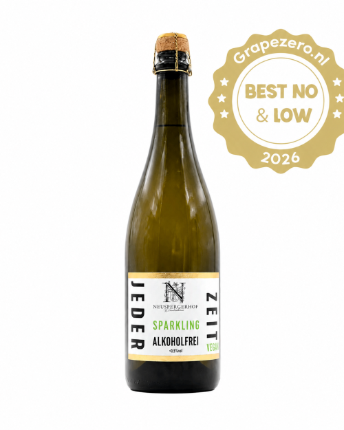 Jederzeit Sparkling, non-alcoholic champagne bubble wine