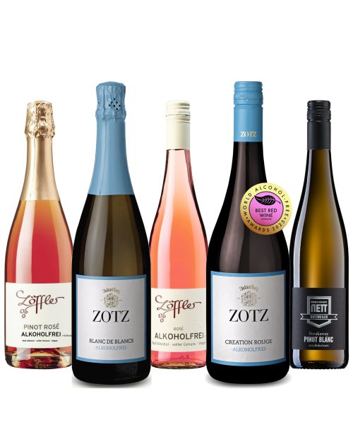 Tasting pack of non-alcoholic wine